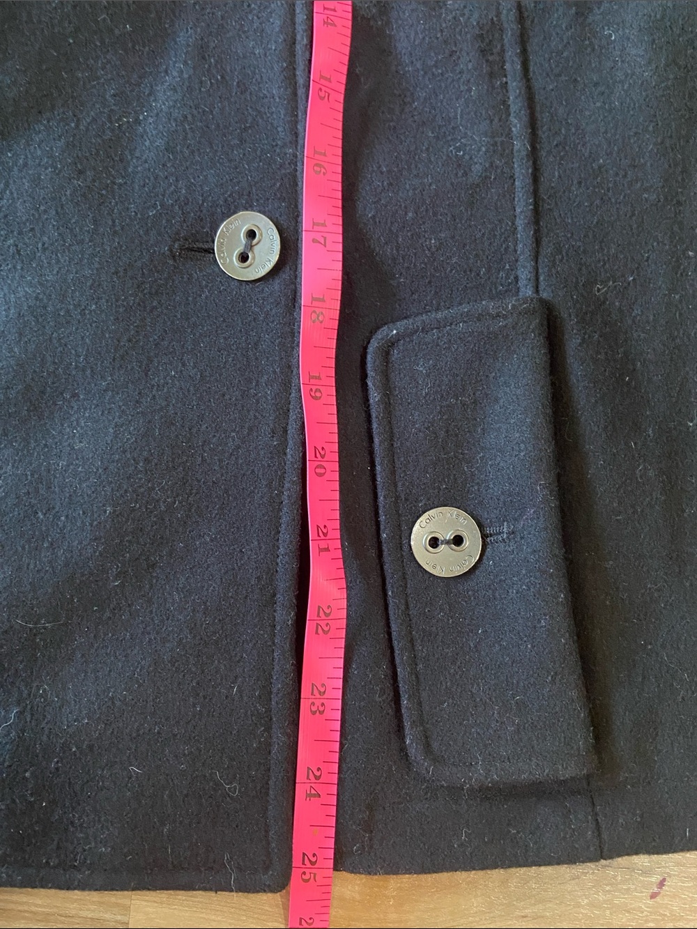 Calvin Klein Black Wool Short Peacoat - Picture 5 of 10